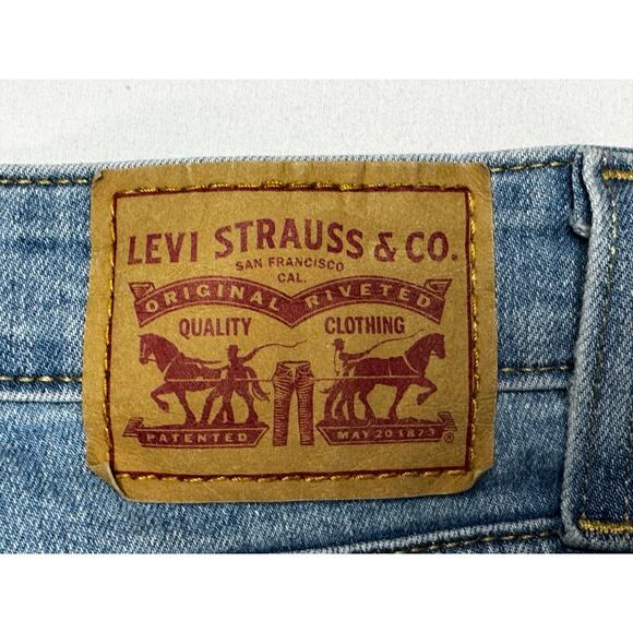 Levi's 725 Women's High Rise Bootcut Blue Denim Jeans - Size 32x30 (33x29) - Picture 3 of 6